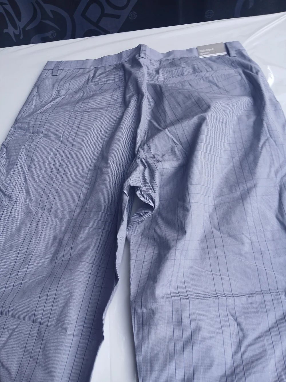 Banana Republic Light Blue Plaid Chinos